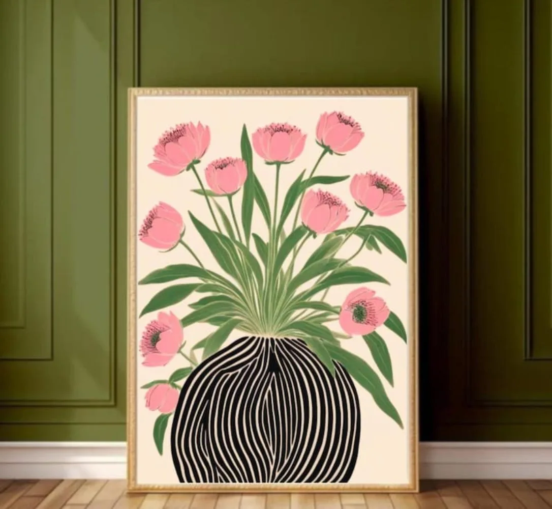 Florist Supply Vases - โปสเตอร์ดอกไม้ไร้กรอบ,Matisse Wall Art,พิมพ์พาสเทล,ภาพวาดดอกไม้ในแจกัน,ภาพวาดสี,สําหรับตกแต่งห้องพักหน้าแรก,Gi