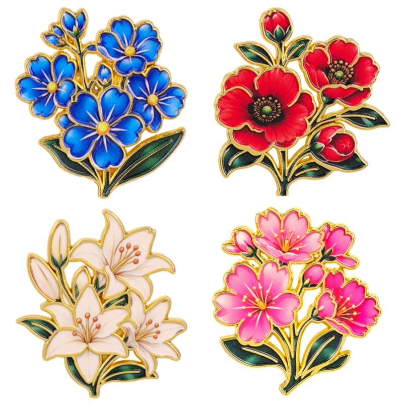 เข็มกลัดเคลือบสีสันสดใสลายดอกไ - Supply Florist บทวิจารณ์และราคา